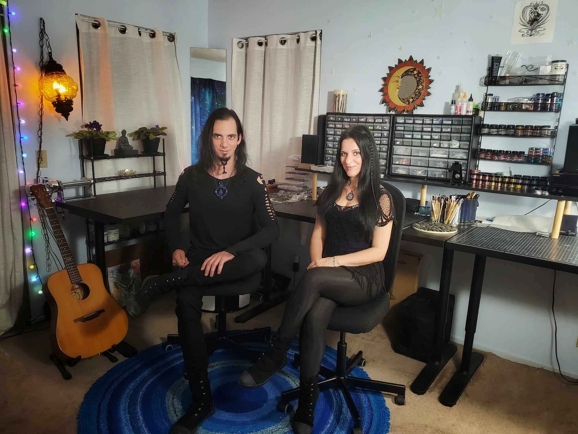 Melinda Puho and Attila Borbas (WizArts) in the Studio