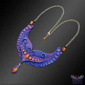*Mysticus Ignis* (The Mystical Fire) Hand-Sculpted Statement Necklace - wizArts